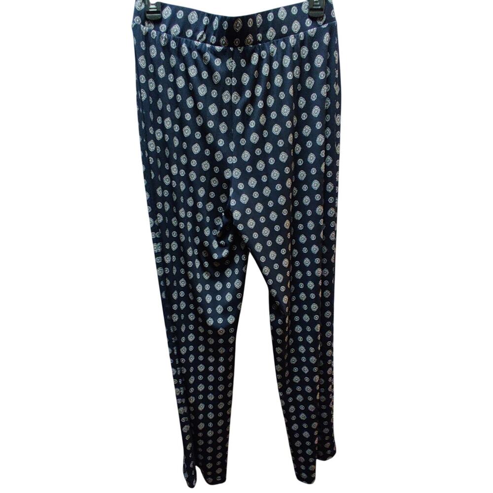 Vince Camuto Small Casual Stretch Wide-Leg Pants Lightweight Travel Pull On Blue - Picture 5 of 6